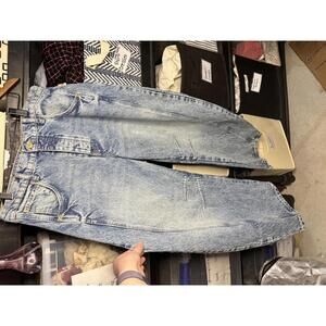 We The Free Good Luck Mid-Rise Barrel Jeans